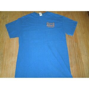 Quack Attack Arkansas Duck Hunting T-Shirt Gildan Blue Mens Medium Graphic Tee